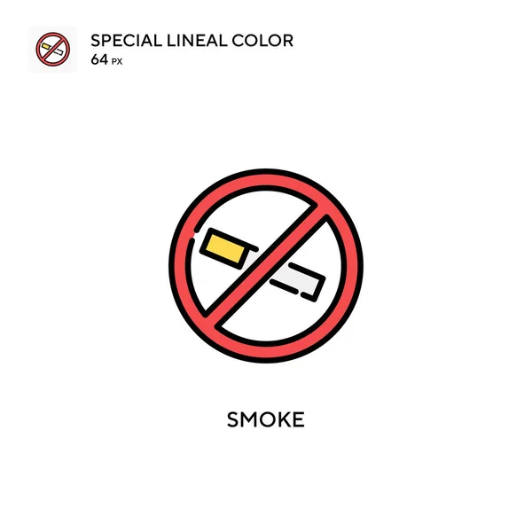 Smoke Speciale Icona Colori Lineari Illustrazione Modello Design Simbolo Elemento — Vettoriale Stock