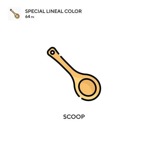 Піктограма Лінійного Кольору Scoop Special Шаблон Дизайну Символів Ілюстрації Елемента — стоковий вектор