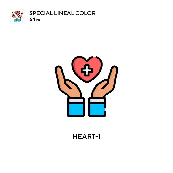 Corazón Icono Especial Color Lineal Plantilla Diseño Símbolo Ilustración Para — Archivo Imágenes Vectoriales