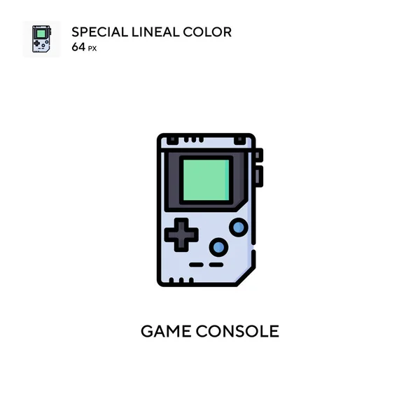 Console Jogos Ícone Cor Linear Especial Modelo Design Símbolo Ilustração — Vetor de Stock