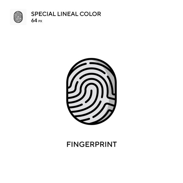 Fingerprint Special lineal color icon. Illustration symbol design template for web mobile UI element. Perfect color modern pictogram on editable stroke.