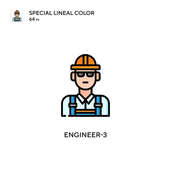 Engineer Speciális Lineáris Szín Ikon Illusztráció Szimbólum Design Sablon Web — Stock Vector