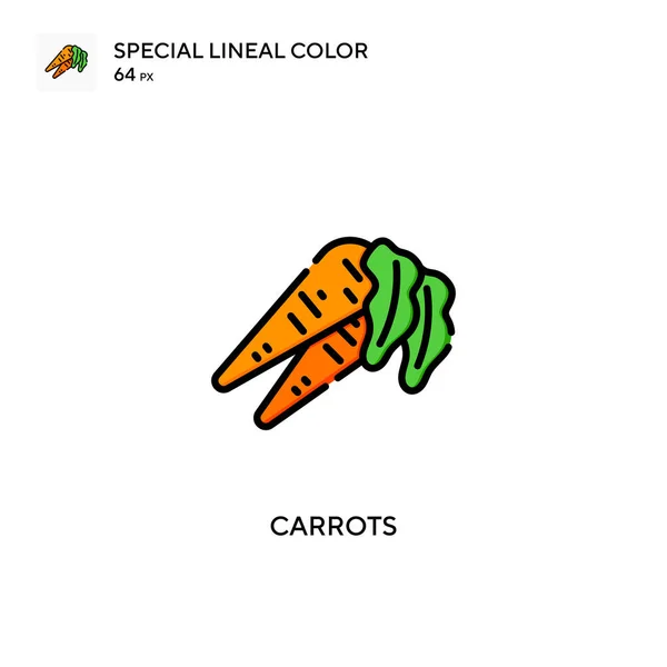 Zanahorias Icono Especial Color Lineal Plantilla Diseño Símbolo Ilustración Para — Archivo Imágenes Vectoriales