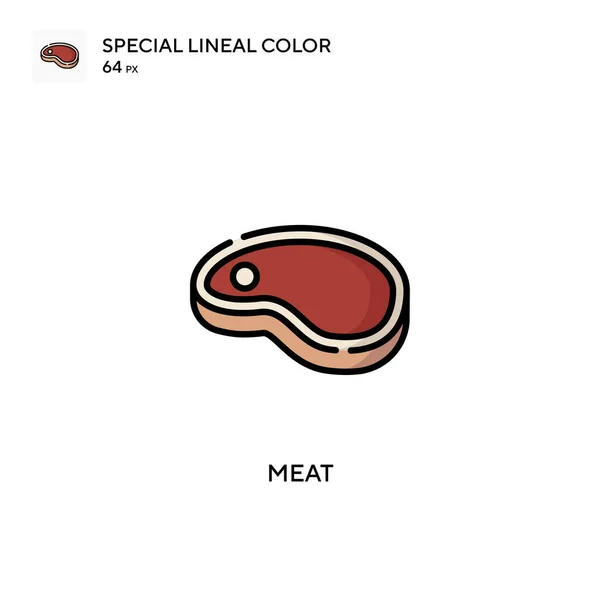 Meat Special Line Color Icon Шаблон Оформления Символов Иллюстрации Веб — стоковый вектор