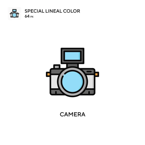 Camera Special Lineal Color Icon Illustration Symbol Design Template Web — Stock Vector