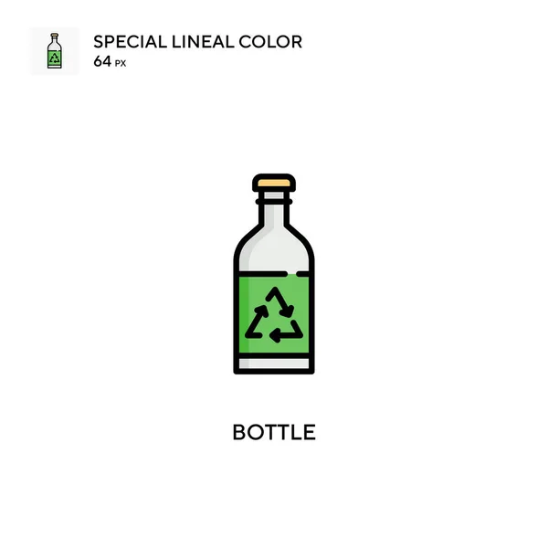 Botella Icono Especial Color Lineal Plantilla Diseño Símbolo Ilustración Para — Archivo Imágenes Vectoriales