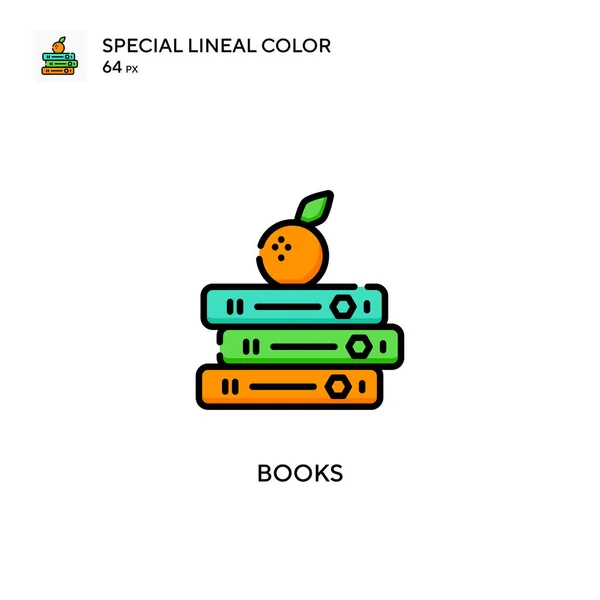 Libros Icono Especial Color Lineal Plantilla Diseño Símbolo Ilustración Para — Vector de stock