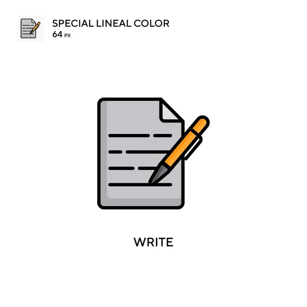 Scrivi Icona Speciale Colori Lineari Illustrazione Modello Design Simbolo Elemento — Vettoriale Stock
