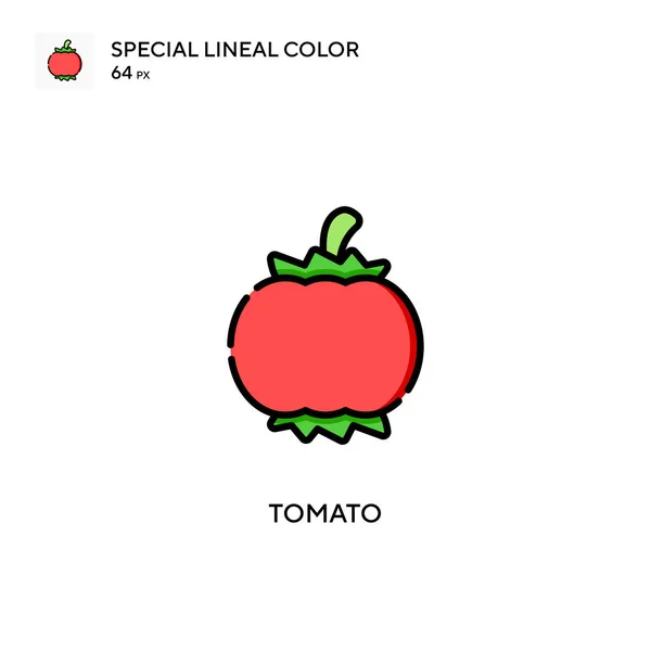 Ícone Cor Linear Especial Tomate Modelo Design Símbolo Ilustração Para — Vetor de Stock