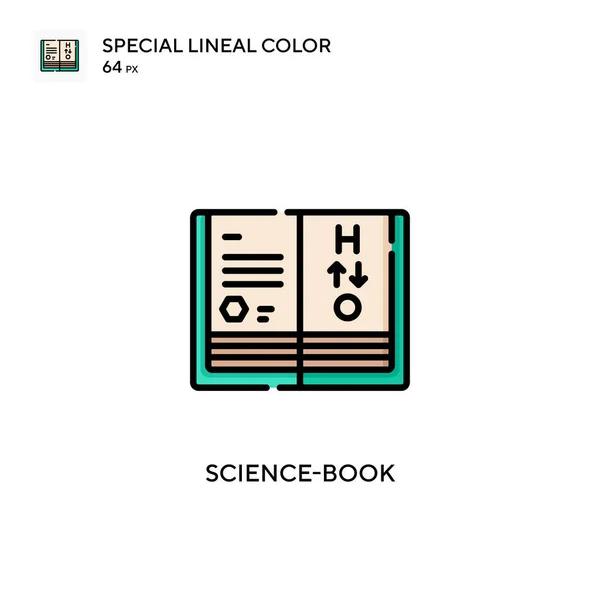 Libro Científico Icono Especial Color Lineal Plantilla Diseño Símbolo Ilustración — Vector de stock