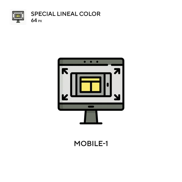 Mobile Спеціальна Лінійна Кольорова Піктограма Шаблон Дизайну Символів Ілюстрації Елемента — стоковий вектор