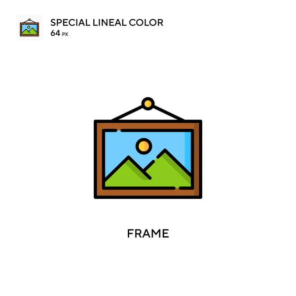 Frame Special Lineal Color Icon Illustration Symbol Design Template Web — Stock Vector