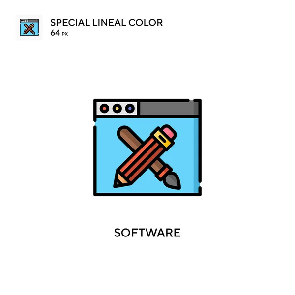 Software Icono Color Lineal Especial Plantilla Diseño Símbolo Ilustración Para — Vector de stock