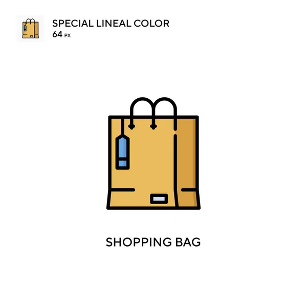 Shopping Bag Special Lineal Color Icon Illustration Symbol Design Template — Stock Vector