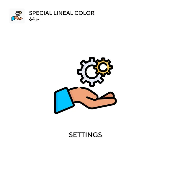 设置特殊的直线颜色图标 Web移动Ui元素的说明性符号设计模板 关于可编辑笔画的完美色彩现代象形文字 — 图库矢量图片