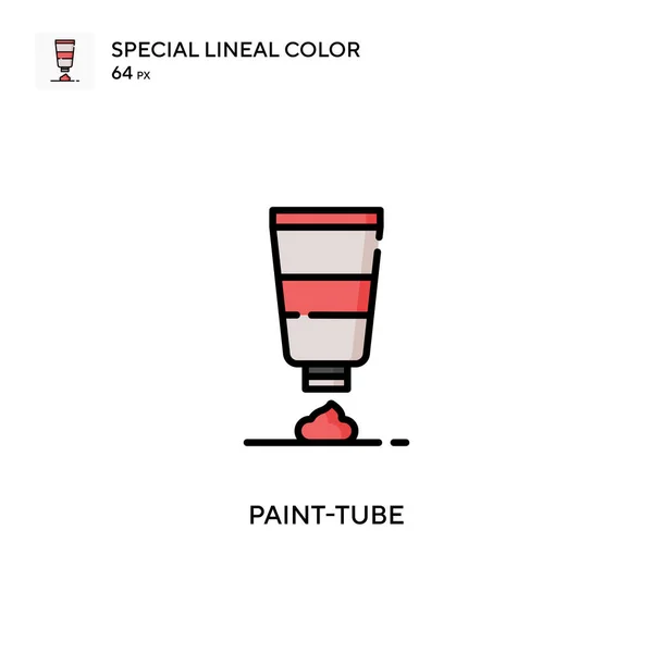 Pintura Tubo Icono Especial Color Lineal Plantilla Diseño Símbolo Ilustración — Archivo Imágenes Vectoriales