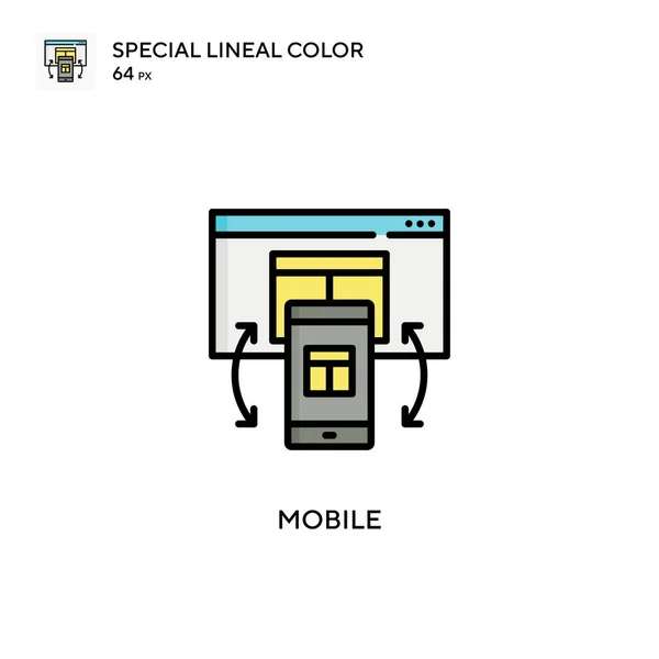 Mobile Spezielle Lineare Farbsymbole Illustration Symbol Design Vorlage Für Web — Stockvektor