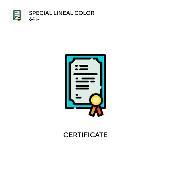 Certificaat Speciale Lijnkleur Icoon Illustratie Symbool Ontwerp Sjabloon Voor Web — Stockvector