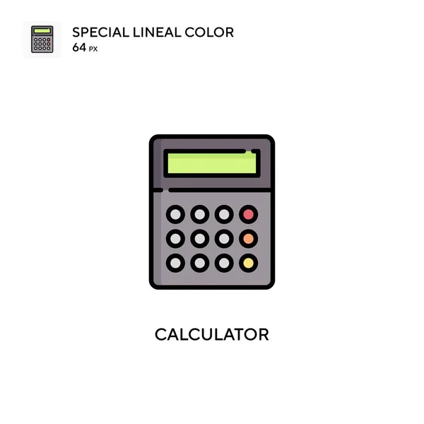 Kalkulačka Speciální Ikona Lineární Barvy Šablona Návrhu Symbolu Ilustrace Pro — Stockový vektor