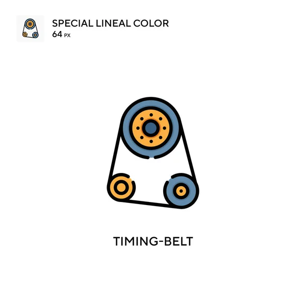 Timing Belt Special Lineal Color Icon Illustration Symbol Design Template — Stock Vector