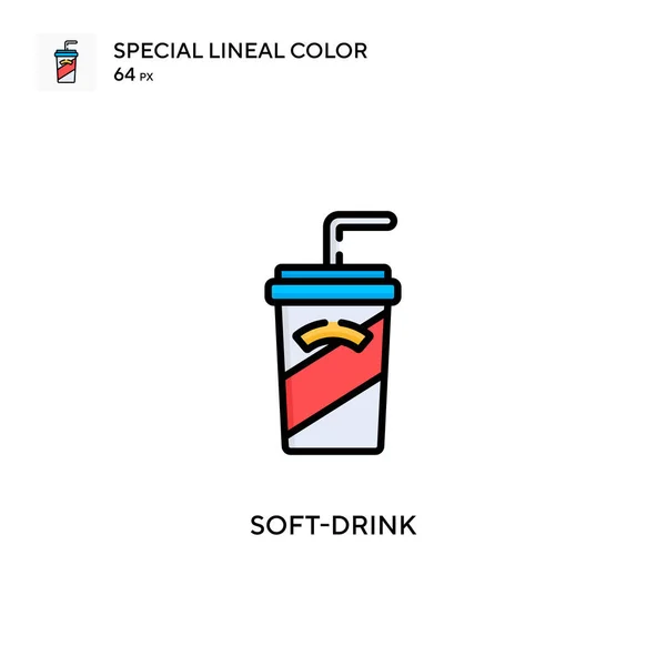 Refresco Icono Especial Color Lineal Plantilla Diseño Símbolo Ilustración Para — Vector de stock