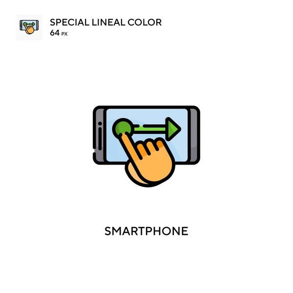 Smartphone Icône Spéciale Couleur Linéaire Modèle Conception Symbole Illustration Pour — Image vectorielle