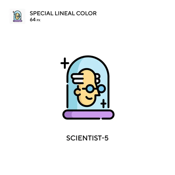 Scientist Icono Especial Color Lineal Plantilla Diseño Símbolo Ilustración Para — Vector de stock