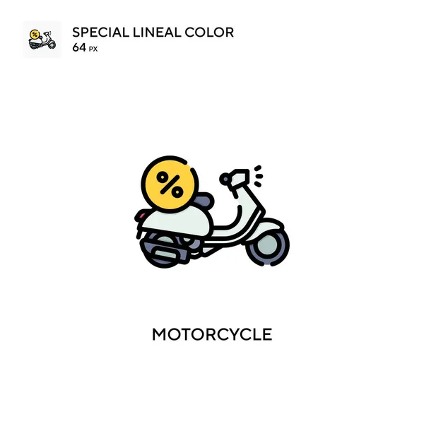 Motocicleta Icono Color Lineal Especial Plantilla Diseño Símbolo Ilustración Para — Vector de stock