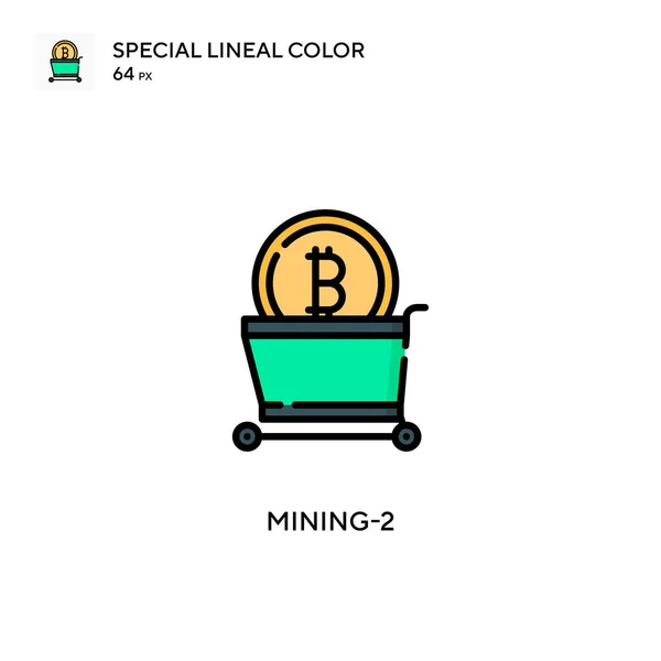 Mining Special Lineal Color Icon Illustration Symbol Design Template Web — Stock Vector