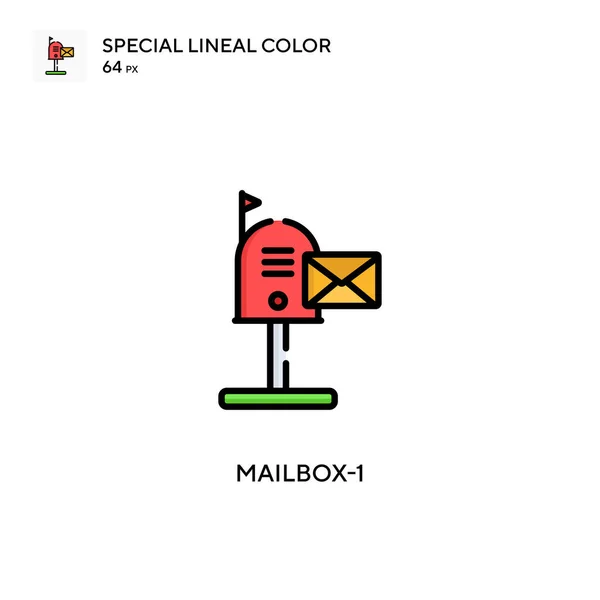 Mailbox Spezielles Lineares Farbsymbol Illustration Symbol Design Vorlage Für Web — Stockvektor