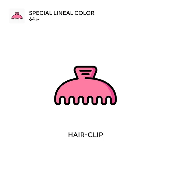 Pince Cheveux Icône Spéciale Couleur Linéaire Modèle Conception Symbole Illustration — Image vectorielle