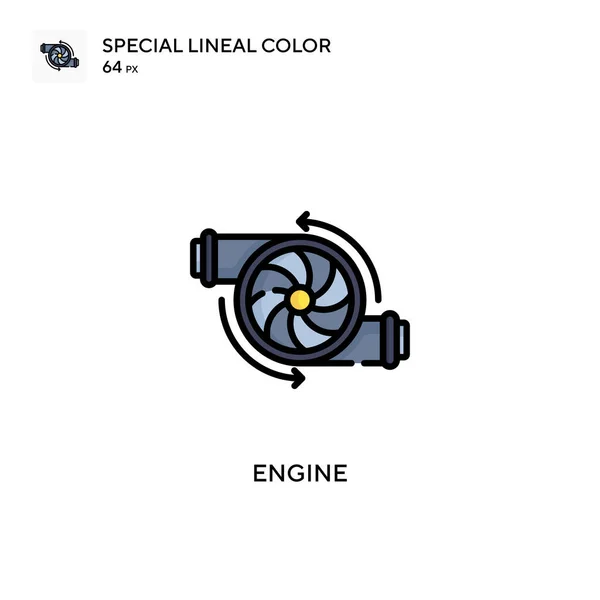 Engine Special Lineal Color Icon Illustration Symbol Design Template Web — Stock Vector