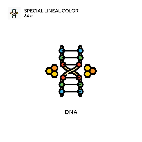 Icona Speciale Colori Lineari Del Dna Illustrazione Modello Design Simbolo — Vettoriale Stock