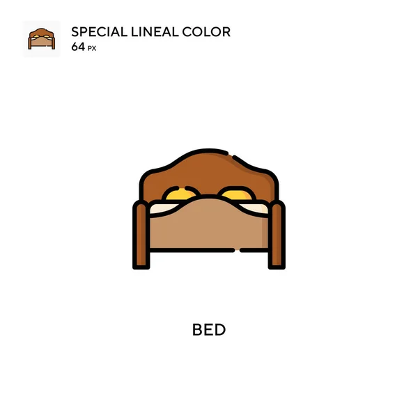Lit Spécial Lineal Icône Couleur Modèle Conception Symbole Illustration Pour — Image vectorielle