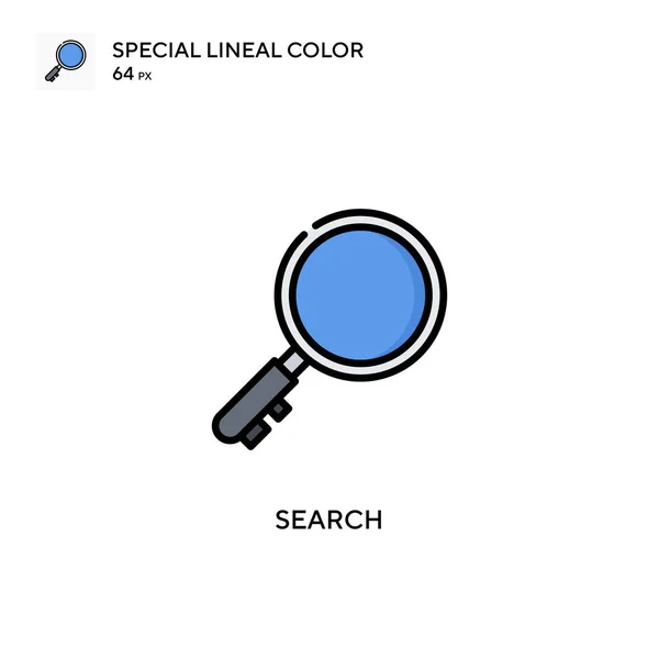 Keresés Különleges Lineáris Szín Ikon Illusztráció Szimbólum Design Sablon Web — Stock Vector