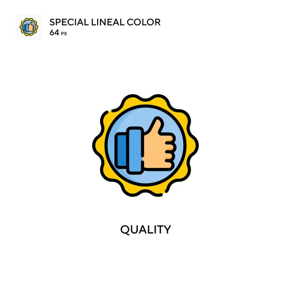 Kvalita Speciální Ikona Lineární Barvy Šablona Návrhu Symbolu Ilustrace Pro — Stockový vektor