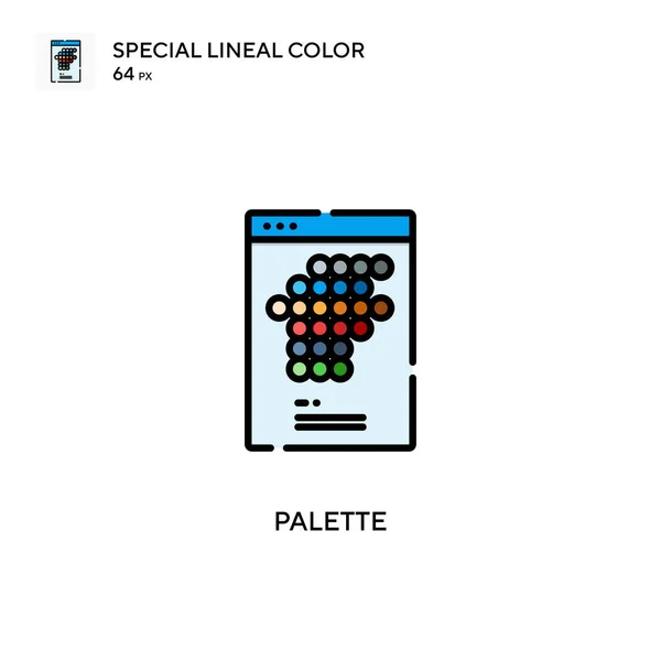 Palett Special Linjal Färg Ikon Illustration Symbol Design Mall För — Stock vektor