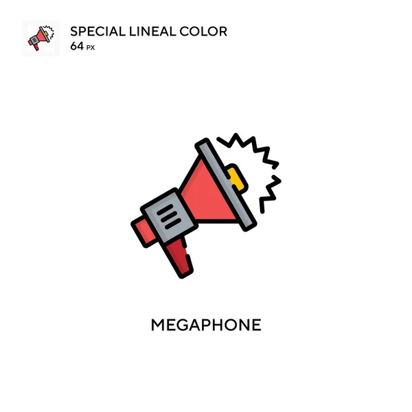 Megafon Különleges Lineáris Szín Ikon Illusztráció Szimbólum Design Sablon Web — Stock Vector