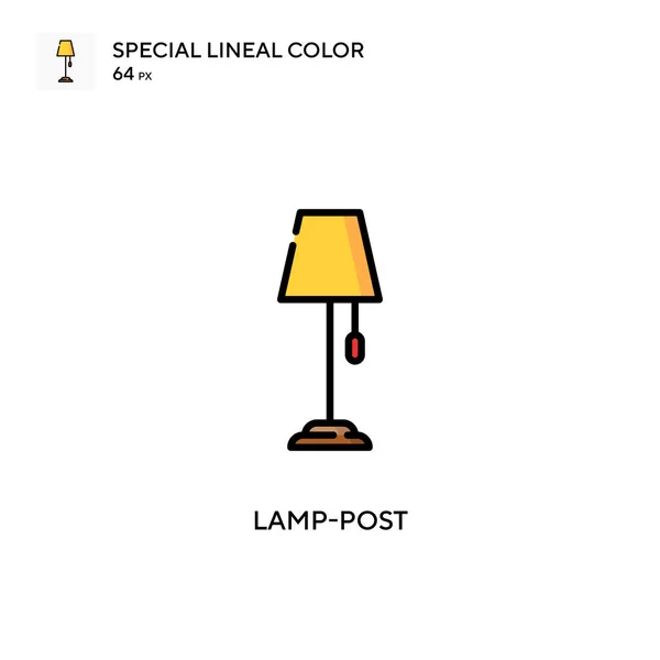 Lamp Post Special Lineal Color Icon Illustration Symbol Design Template — Stock Vector