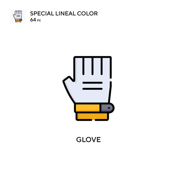 Glove Special Lineal Color Icon Illustration Symbol Design Template Web — Stock Vector