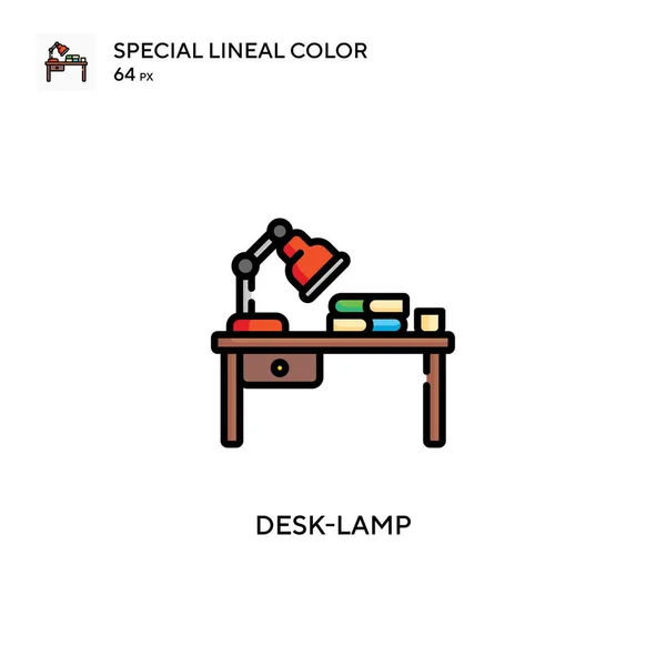 Lámpara Escritorio Icono Especial Color Lineal Plantilla Diseño Símbolo Ilustración — Vector de stock