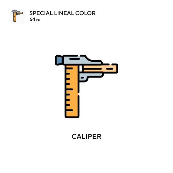 Caliper Special Lineal Color Icon Illustration Symbol Design Template Web — Stock Vector