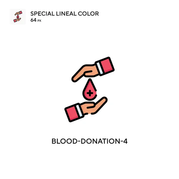 Donación Sangre Icono Especial Color Lineal Plantilla Diseño Símbolo Ilustración — Vector de stock