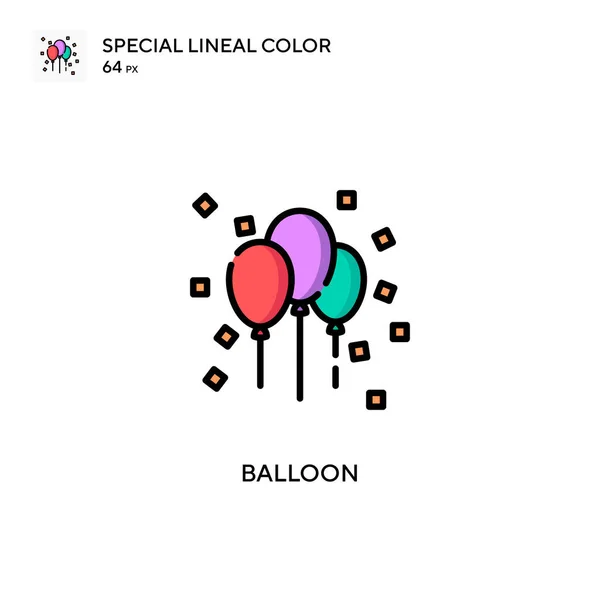 Ballong Special Linjal Färg Ikon Illustration Symbol Design Mall För — Stock vektor