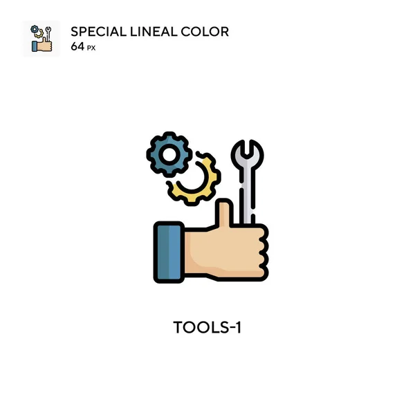 Tools Icône Spéciale Couleur Linéaire Modèle Conception Symbole Illustration Pour — Image vectorielle