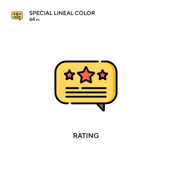 Рейтинг Special Lineal Color Icon Шаблон Оформления Символов Иллюстрации Веб — стоковый вектор