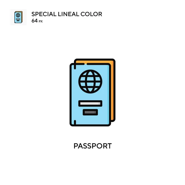 Passport Spezielles Lineares Farbsymbol Illustration Symbol Design Vorlage Für Web — Stockvektor