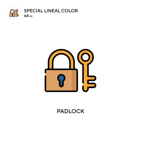 Cadenas Icône Spéciale Couleur Linéaire Modèle Conception Symbole Illustration Pour — Image vectorielle