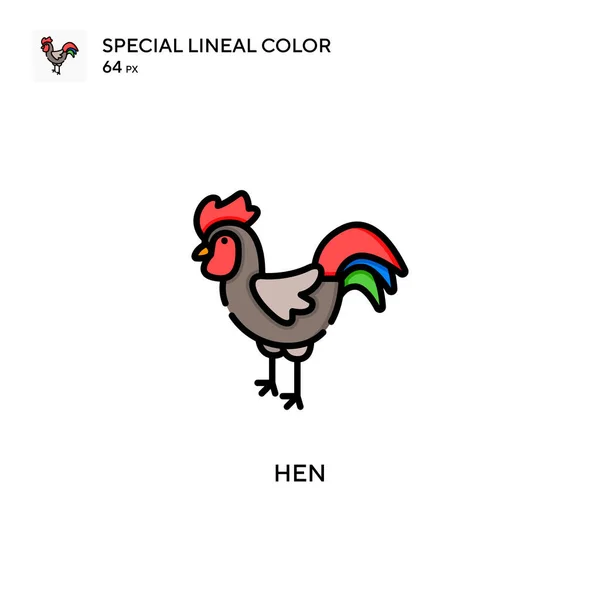 Hen Special Піктограма Лінійного Кольору Шаблон Дизайну Символів Ілюстрації Елемента — стоковий вектор