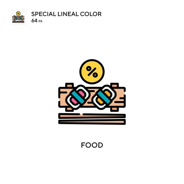 Comida Ícone Cor Linear Especial Modelo Design Símbolo Ilustração Para —  Vetores de Stock